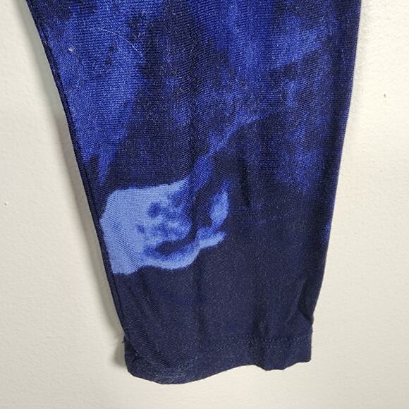 LOGO Lori Goldstein Womens Printed Swing Top Lace Hem Size Large Blue A297081 - Picture 6 of 12